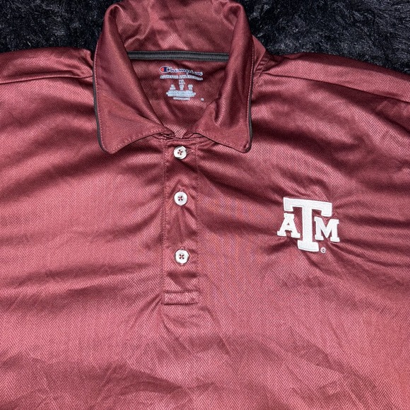 Texas A&M Aggies Shirt Mens XL Maroon NCAA College Football Champion Polo - Picture 2 of 8